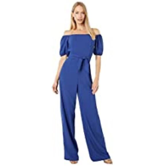 Lilly Pulitzer Jada blue Jumpsuit Size 0 - Picture 1 of 14